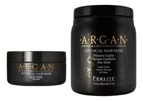 Kit Mascara Capilar Argan Mythical X250ml + Caviar Hidro Nutritivo X250ml Fidelite