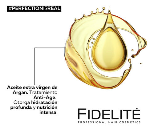 Kit Fidelite Myth Argan Shampoo + Acond + Oleo + Mascarilla