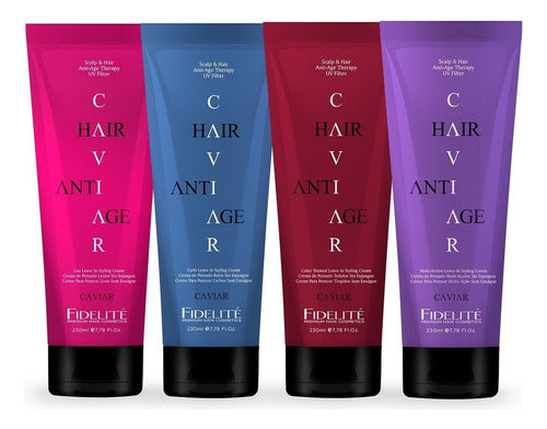 Crema De Peinar Para Cabellos Lacios Caviar Fidelite X 230ml