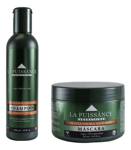 Shampoo La Puissance Matizador Anti Rojo Con Argan X300ml