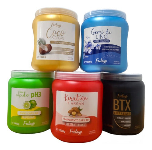 Baño De Crema 3 Coco + 3 Acido + 3 Keratina  + 3 Botox 1 Kg