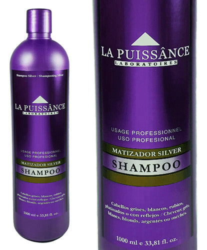 Shampoo Matizador Violeta Silver Rubios La Puissance X1000ml