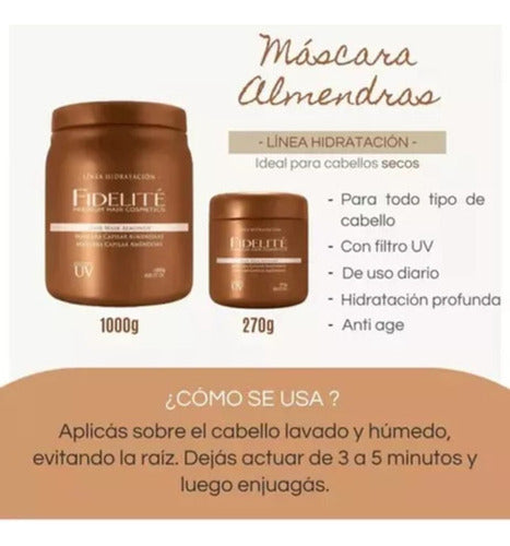 Kit Mascara Fidelite Almendras + Coco Con Vainilla 270g X2u