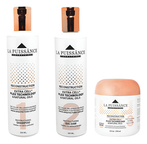 Kit La Puissance Extra Cell Mascara + Shampoo + Balsamo