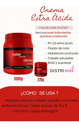 Combo Fidelite Mascaras Capilares Crema Extra Acida X270ml X3 Unidades Restaura Sella Cuticula Antifrizz Protege Fibra Capilar Brillo Hidratacion - Ideal Uso Post Decoloracion Alisado Coloracion