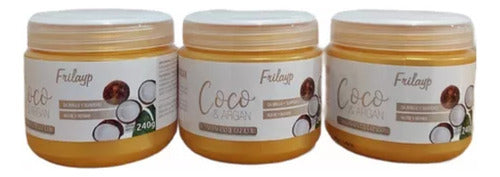 Baño De Crema Coco Y Argan Brillo Y Suavidad  240g  X 5/uni