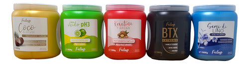 Baño De Crema Coco Botox + Argan + Keratina X 1kg X 3 Uni