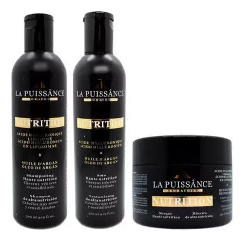 Kit La Puissance Nutre Argan Shampoo + Tratamiento + Mascara
