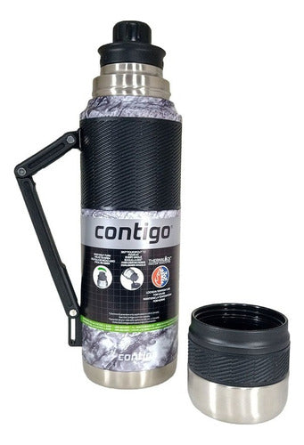 Kit Contigo Botella C/tapa 591cc +termo Acero Inoxidable 1l Acero