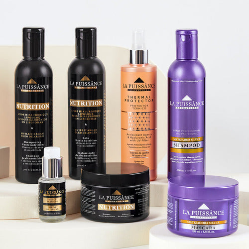 La Puissance Kit Argán Shampoo Serum Acondicionador Máscara