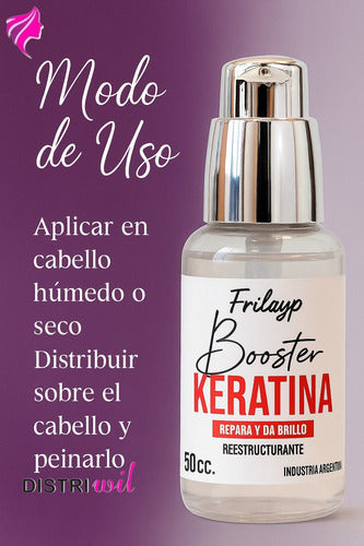 Kit Keratina Booster 50cc + Spray Shock Keratin 190g Frilayp