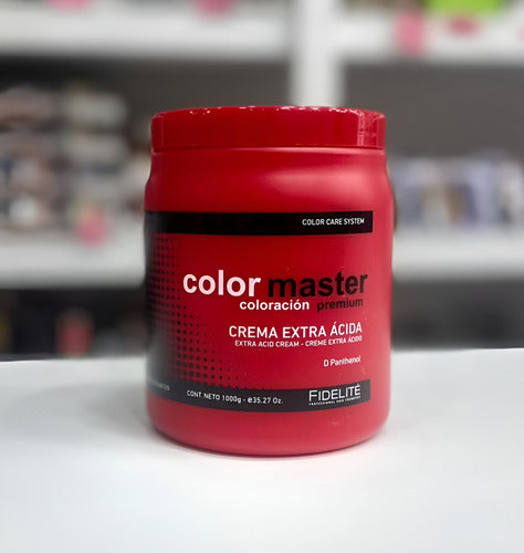 Fidelite Color Master Crema Extra Acida Combo X1000g + X270g