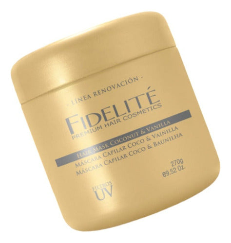 Fidelite Kit 3 Mascara Capilar Coco + Keratina + Acido X270g