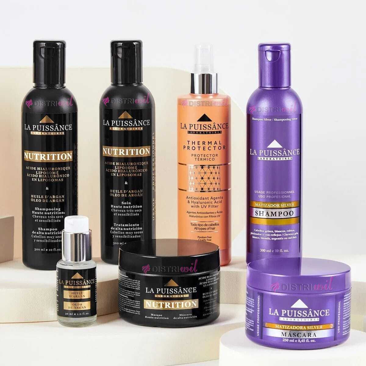 La Puissance Laboratoires Kit 3 Mascaras Capilares Matizador Silver X250ml Uso Profesional Cabellos Grises Rubios Platinados Con Reflejos Ideal Peluqueria Salon Barberia