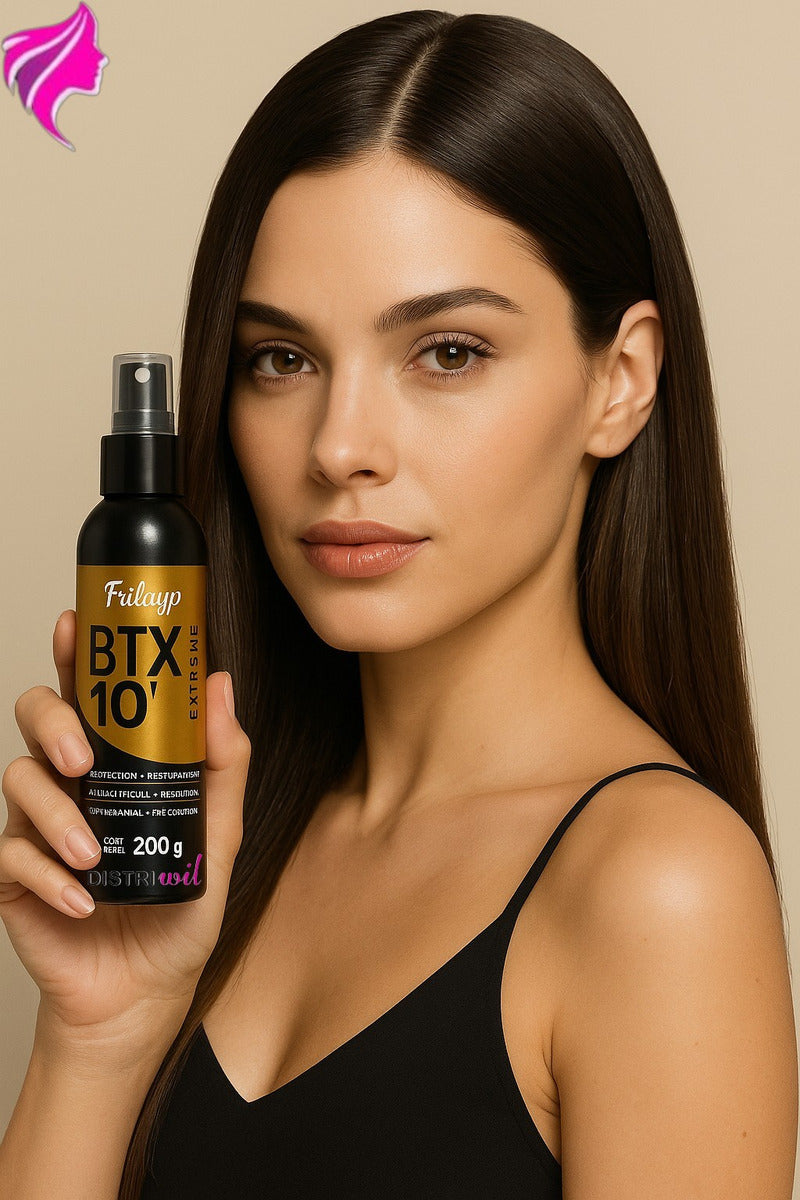 Kit Btx Extreme Frilayp Booster X50cc + Spray 10 En 1 X200g Proteccion Uv Filtro Solar Hidratante Brillo Suavidad Absolut Repair Uso Profesional Fortalecedor Anti Caida Sin Formol Antiage