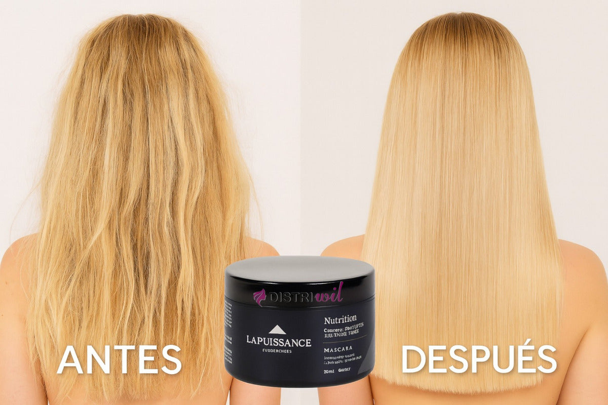 Mascara Capilar Nutricion La Puissance Acido Hialuronico En Liposomas Con Argan X250g Cabello Muy Seco - Uso Profesional Hidratacion Brillo Suavidad Humectacion Renovacion Restauradora