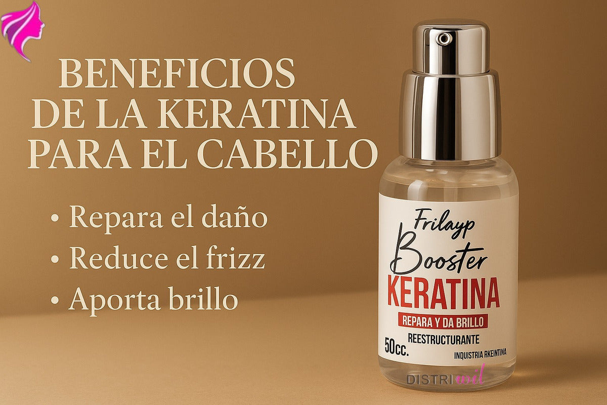 Kit Keratina Booster X50cc + Spray Shock Keratina X190g Uso Profesional - Hidratante Acondiciona Oleo Extraordinario Suavidad Brillo Intantaneo Reparacion Absolut Repair Frilayp