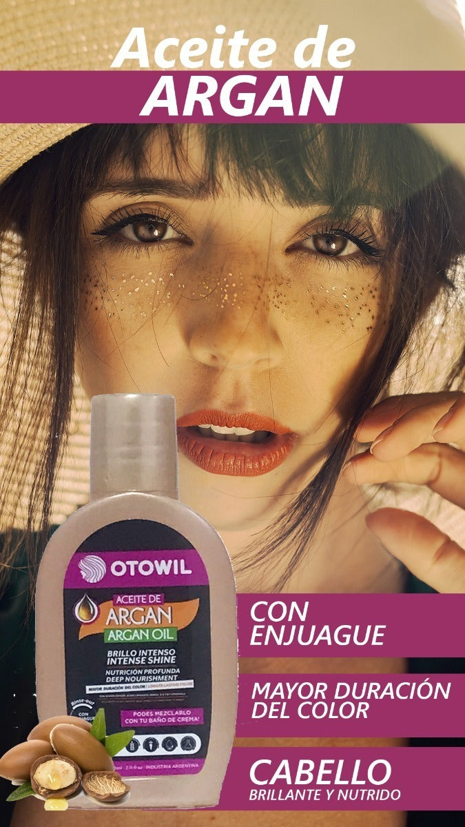 Aceite De Argan Nutricion Y Brillo En Frasco X6 Uni X 60ml