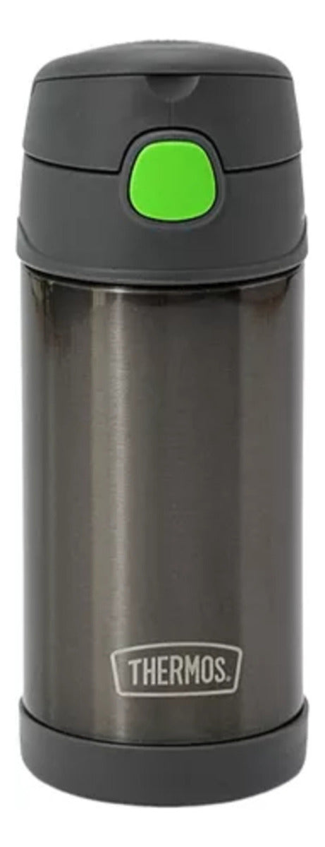 Botella Termica Thermos Funtainer 355ml Gris Y Verde Liso Gris Oscuro