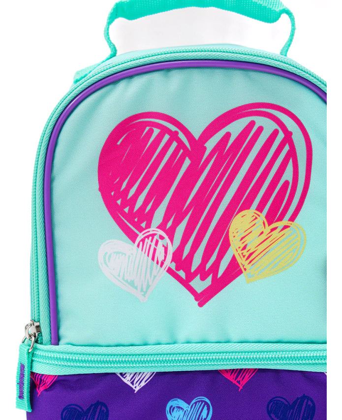 Lonchera Termica Thermos Kids Corazones Escolar Violeta
