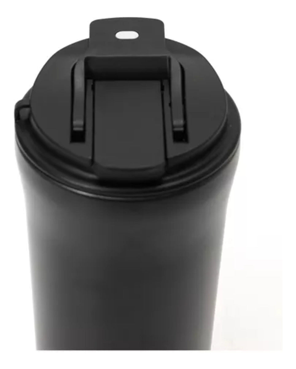 Vaso Termico Thermos X500ml Doble Tapa Sorbete Y Abatible Negro