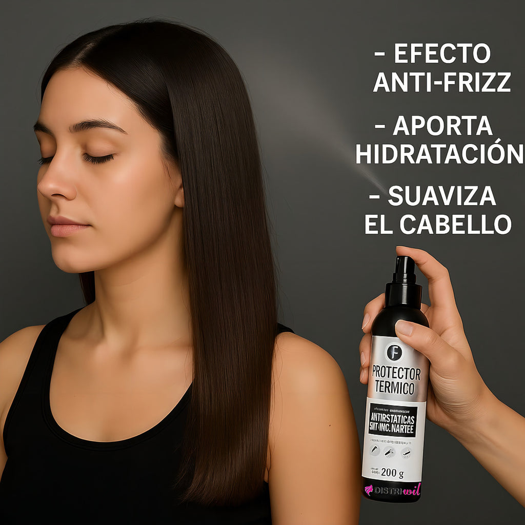 Protector Termico Antiestaticas Y Humectante Frilayp X200g Ideal Uso Pre Planchita Cepillos Termicos Y Secadores - Proteje Con Filtro Uv Hidrata Y Suaviza