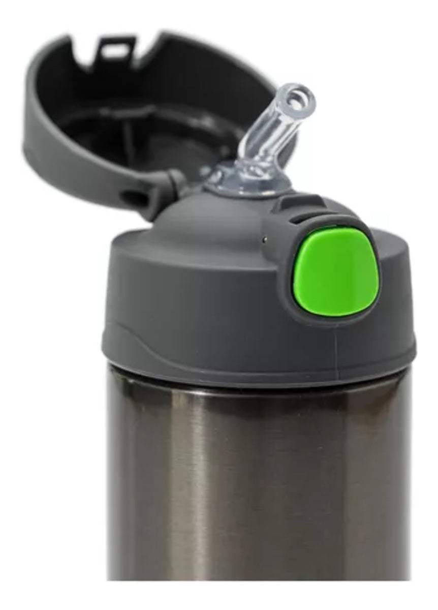 Botella Termica Thermos Funtainer 355ml Gris Y Verde Liso Gris Oscuro