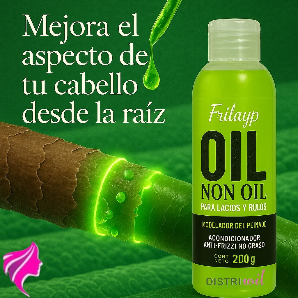 Oil Non Oil Modelador De Peinados Frilayp X200g Acondiciona Antifrizz No Graso - Ideal Lacios Y Rulos - Uso Profesional Absolut Repair Brillo Oleo Extraordinario Hidratante Nutritivo Suaviza Humecta