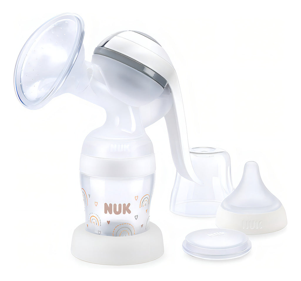 Sacaleches Manual Nuk Para Bebés - Almohadilla Siliconada Suave Y Aterciopelada Con Palanca Ajustadora De Ritmo Y Fuerza De Succion - Libre Bpa Con Granulado Fino Que Estimula El Flujo De Leche