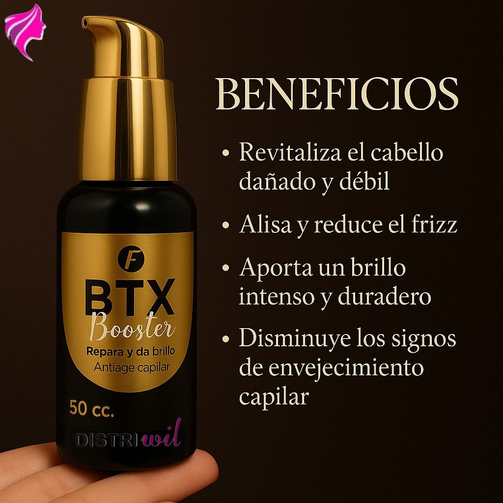 Kit Hidratante Booster Keratina + Booster Btx Frilayp X50cc Repara Y Da Brillo Antiage - Reestructurante Suavidad Nutricion Brillo Humectacion Hidratacion Uso Profesional