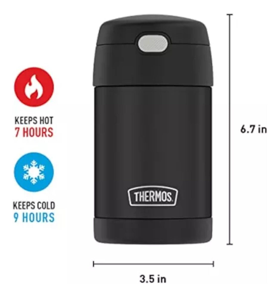 Thermos Tarro Comida Acero Inox Termico X470ml Negro Mate Food Jar