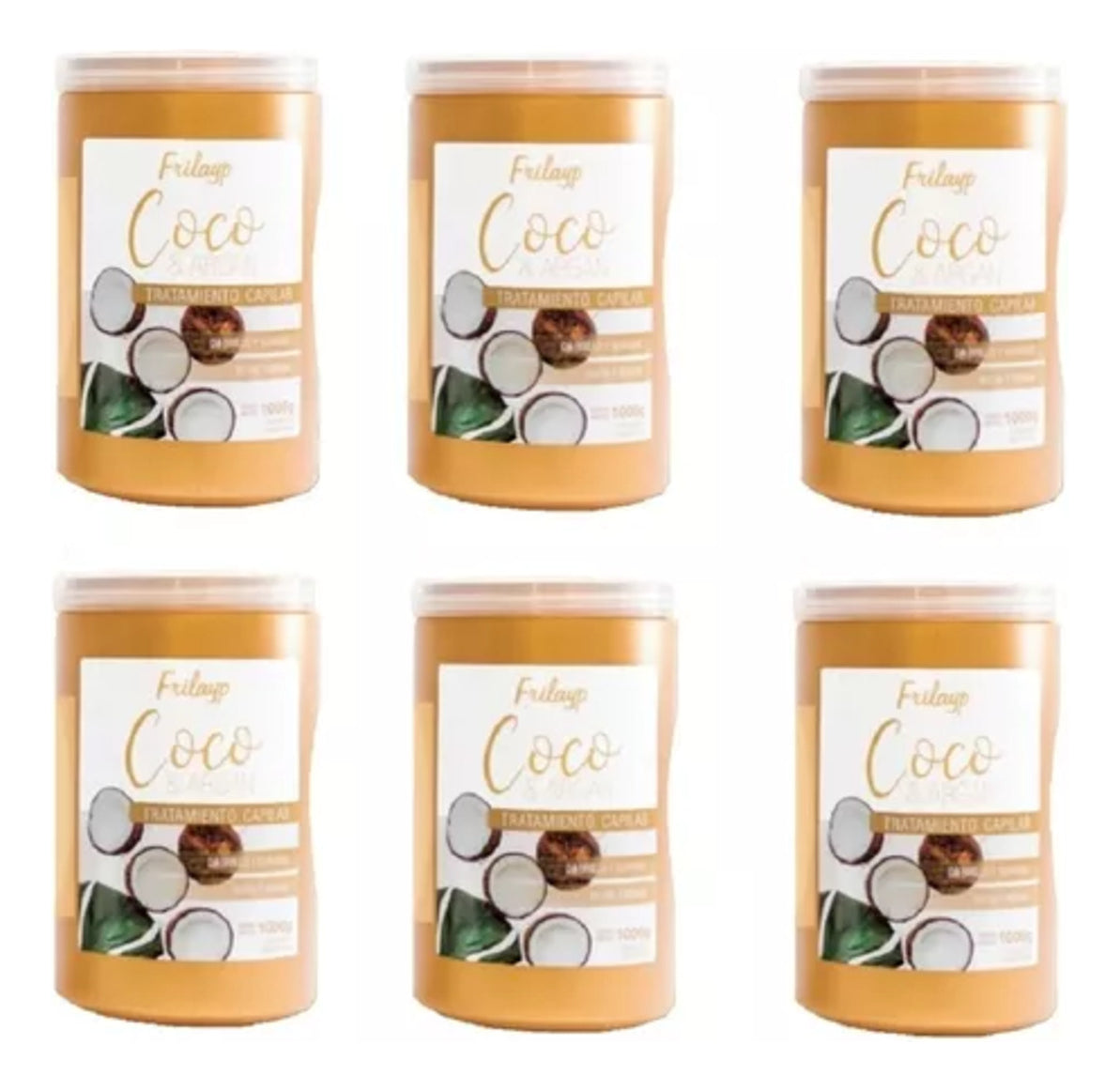 Baño De Crema Frilayp Profesional Argan Y Coco 1kg X6un