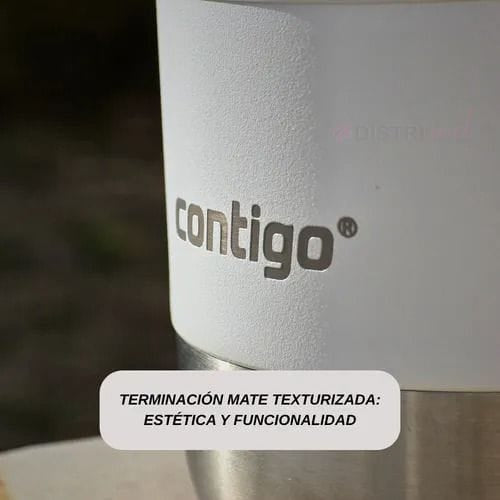 Vaso Termico Contigo Salt Blanco X473ml 20hs Conservacion Fria 6 Horas Caliente - Acero Inoxidable Libre Bpa - Mantiene Café Té Agua Uso Ideal Oficina Camping Viaje - Anti Derrame Tapa A Rosca