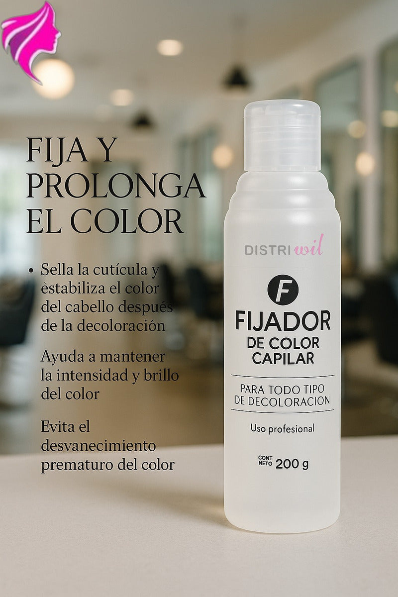 Fijador de Color Capilar Frilayp X200g Para Todo Tipo de Decoloracion Uso Profesional Color - Sella Coloracion Fortalece el Tinte Evitando Desvanecimiento - Color Intenso y Duradero