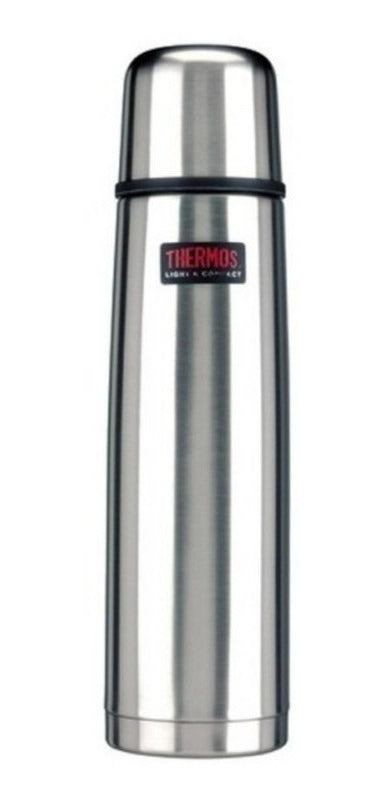 Termo Thermos Bala Matero 1000ml Acero Inoxida Pico Cebador Gris Acero