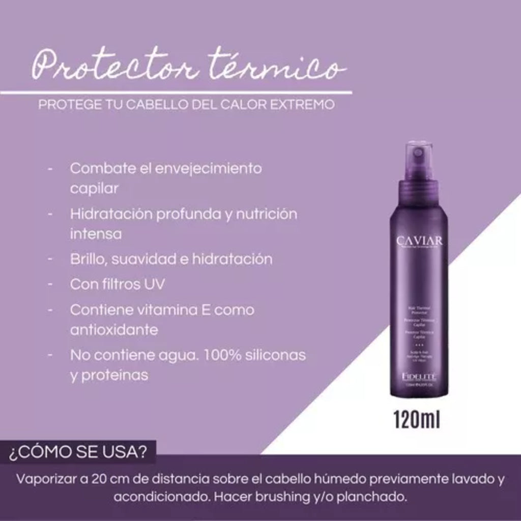 Kit 2 Protectores Thermicos Fidelite Argan Y Caviar X120ml