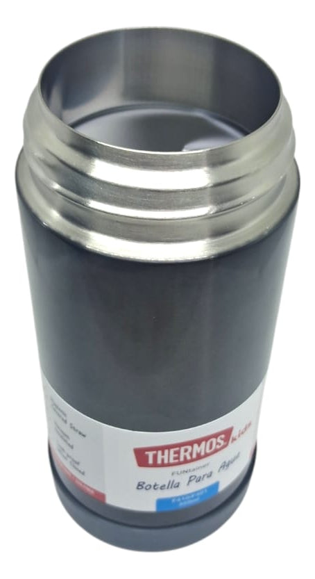Botella Termica Thermos Funtainer 355ml Gris Y Verde Liso Gris Oscuro