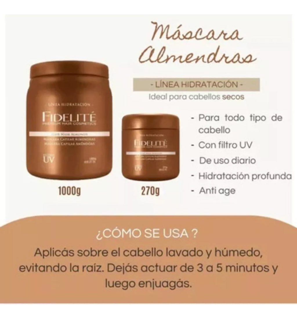 Combo Mascaras Fidelite Argan Mythical + Almendra X1000ml