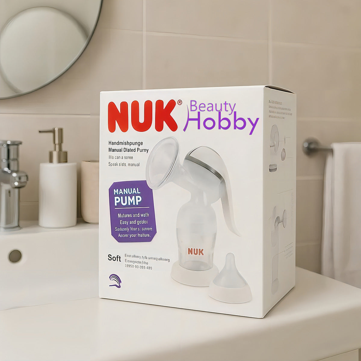 Sacaleches Manual Nuk Para Bebés - Almohadilla Siliconada Suave Y Aterciopelada Con Palanca Ajustadora De Ritmo Y Fuerza De Succion - Libre Bpa Con Granulado Fino Que Estimula El Flujo De Leche