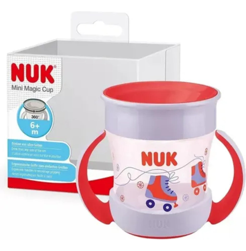 Kit Nuk First Choice X150ml 6-18m + Mini Magic Cup X160ml 6m Rojo Mapache / Patines