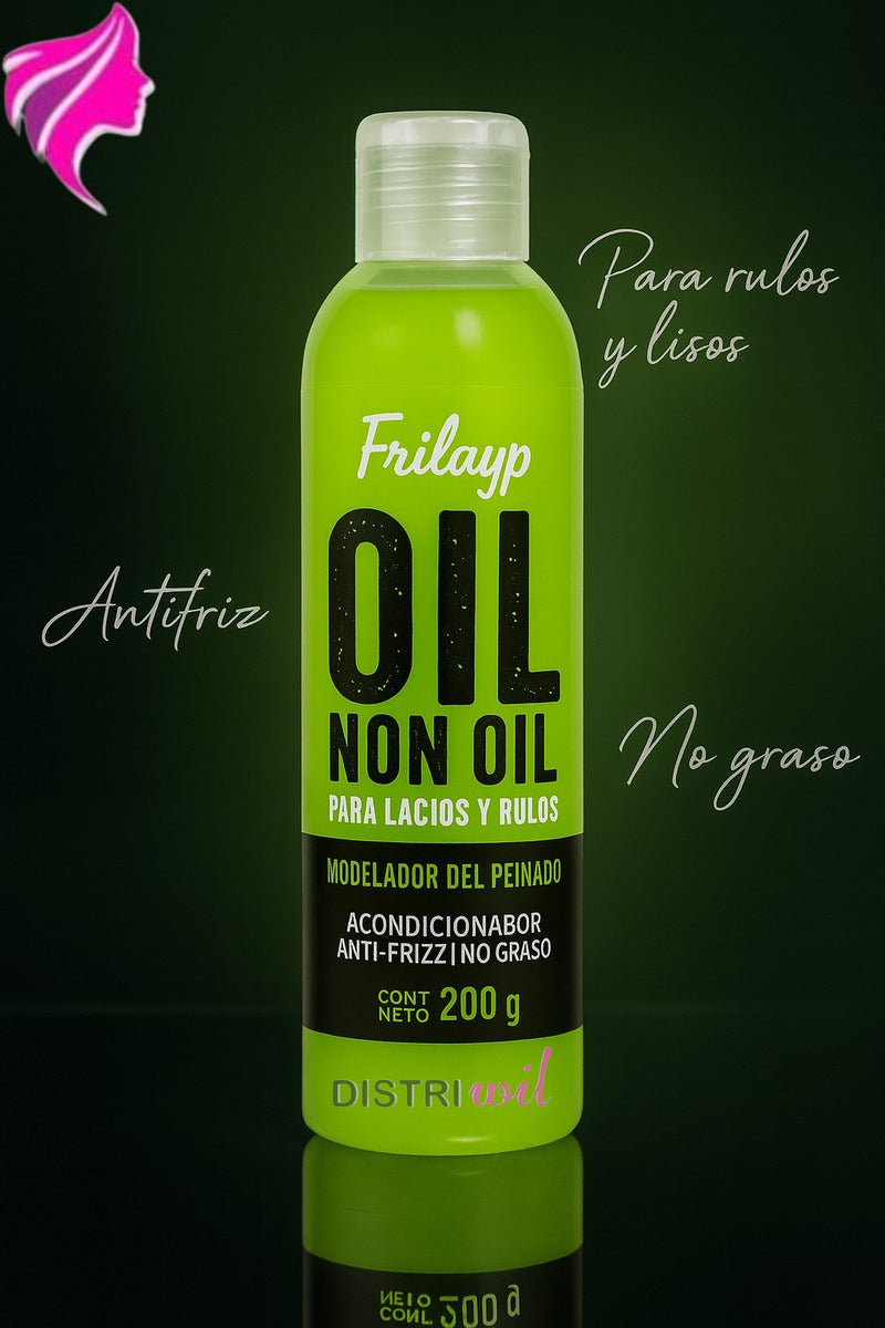 Oil Non Oil Modelador De Peinados Frilayp X200g Acondiciona Antifrizz No Graso - Ideal Lacios Y Rulos - Uso Profesional Absolut Repair Brillo Oleo Extraordinario Hidratante Nutritivo Suaviza Humecta