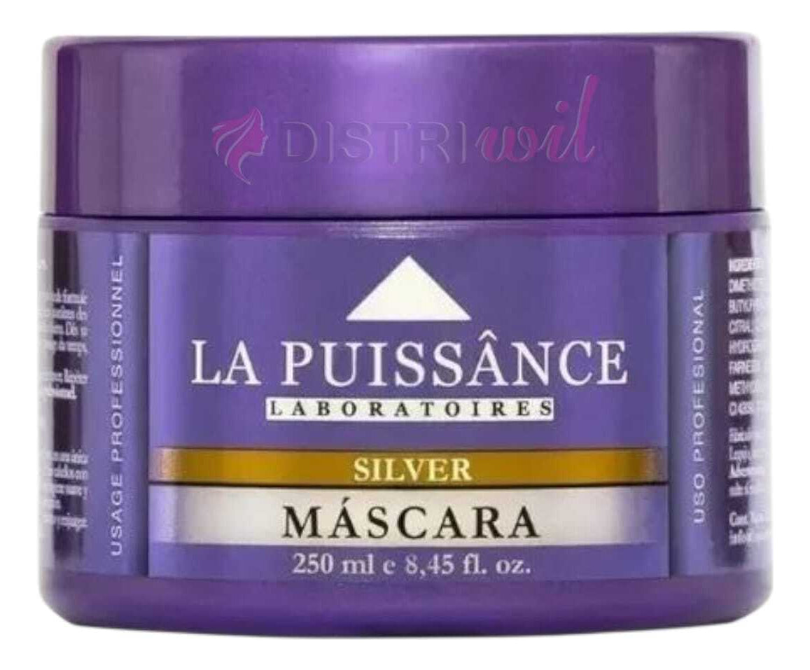 La Puissance Laboratoires Kit 3 Mascaras Capilares Matizador Silver X250ml Uso Profesional Cabellos Grises Rubios Platinados Con Reflejos Ideal Peluqueria Salon Barberia
