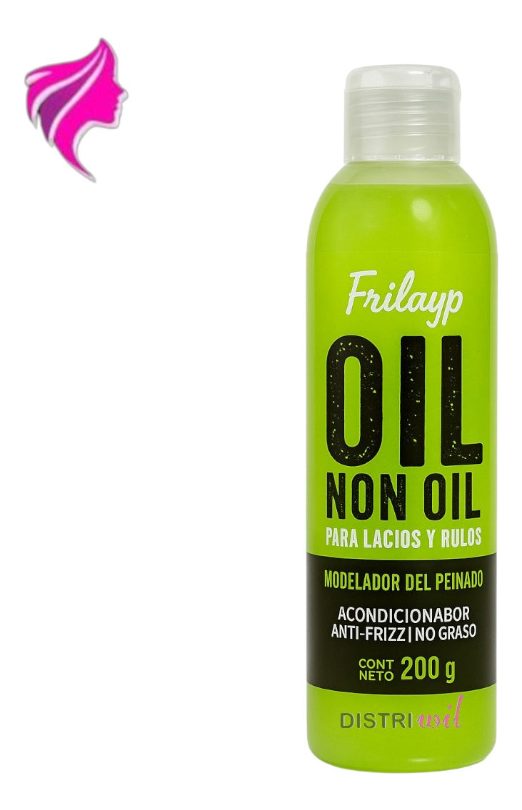 Oil Non Oil Modelador De Peinados Frilayp X200g Acondiciona Antifrizz No Graso - Ideal Lacios Y Rulos - Uso Profesional Absolut Repair Brillo Oleo Extraordinario Hidratante Nutritivo Suaviza Humecta