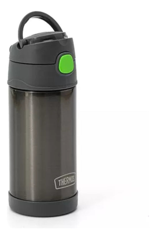 Botella Termica Thermos Funtainer 355ml Gris Y Verde Liso Gris Oscuro