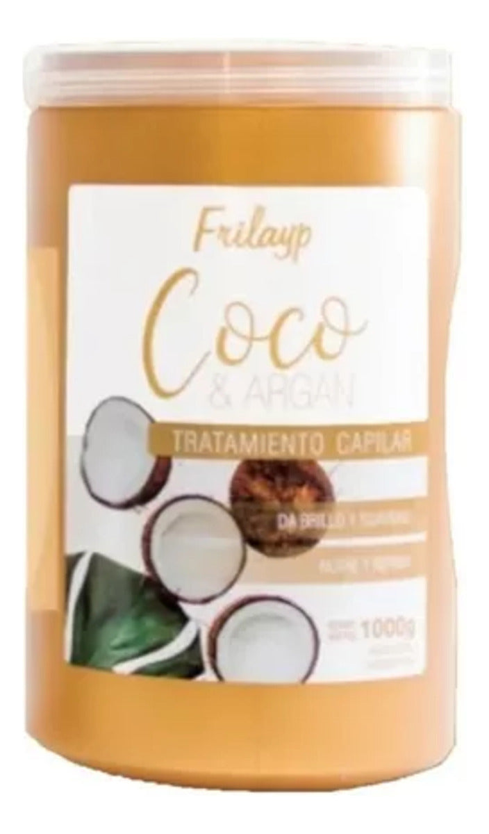 Baño De Crema Frilayp Profesional Argan Y Coco 1kg X6un