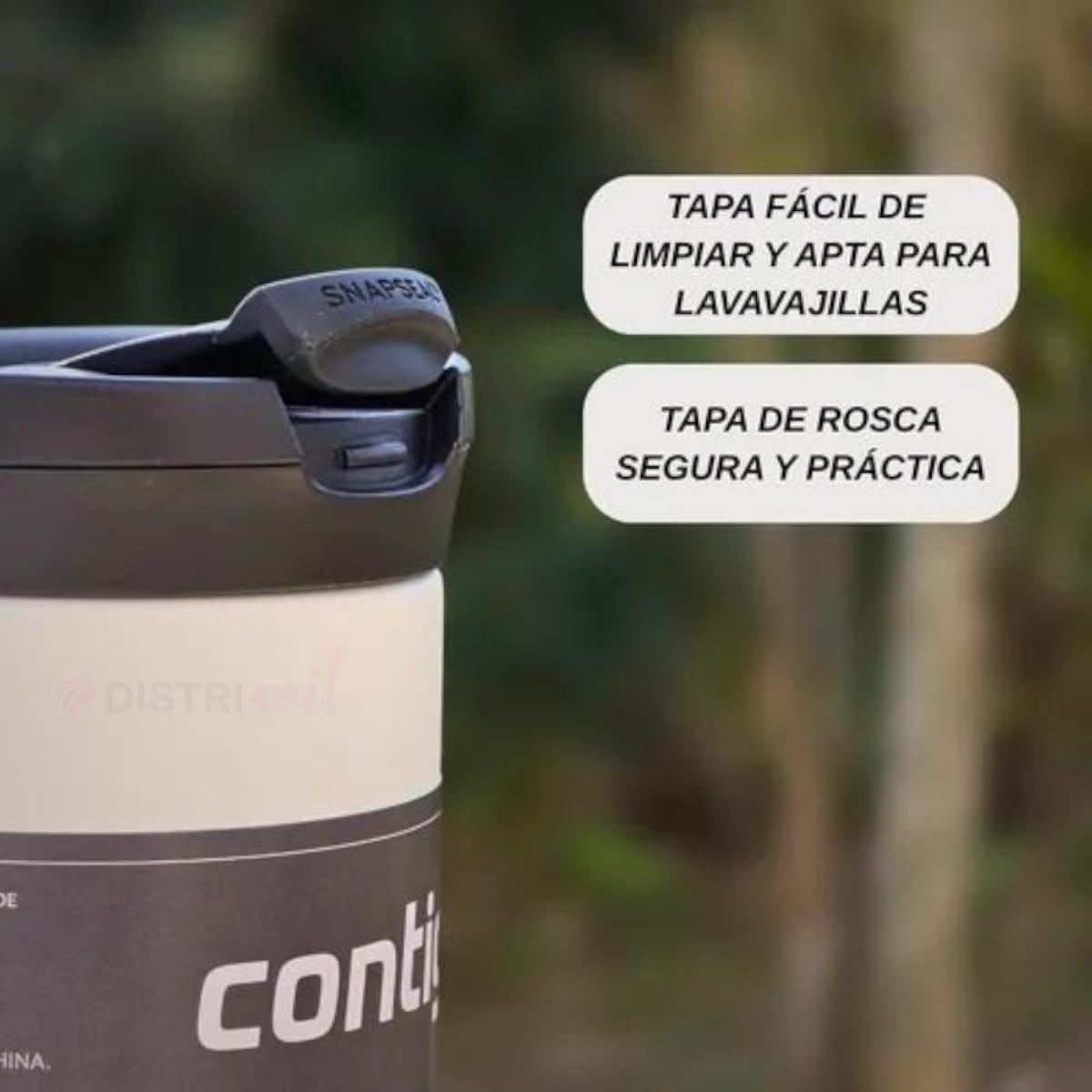 Vaso Termico Contigo Salt Blanco X473ml 20hs Conservacion Fria 6 Horas Caliente - Acero Inoxidable Libre Bpa - Mantiene Café Té Agua Uso Ideal Oficina Camping Viaje - Anti Derrame Tapa A Rosca
