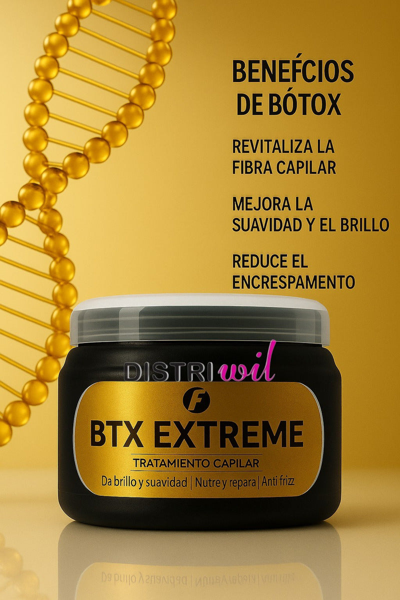 Tratamiento Capilar Btx Extreme Reparacion Intensa X240g X3 Unidades Reconstruccion Capilar Desde La Raiz - Brillo Intenso Uso Profesional Ideal Peluqueria Salon - Con Enjuague Multifuncion