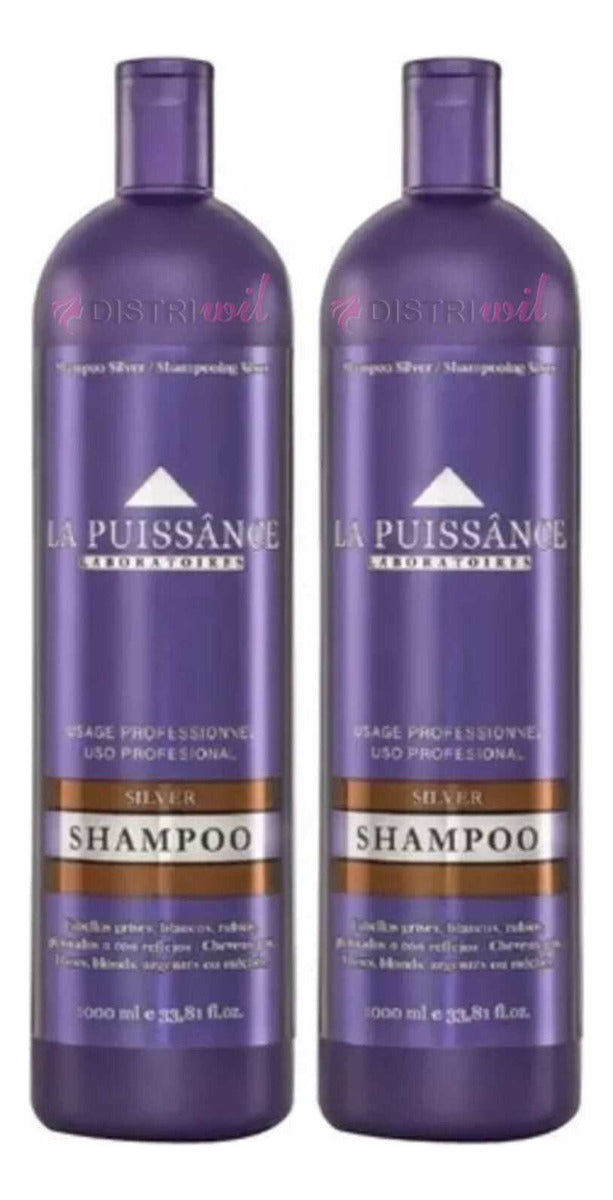 La Puissance Laboratoires Kit 3 Mascaras Capilares Matizador Silver X250ml Uso Profesional Cabellos Grises Rubios Platinados Con Reflejos Ideal Peluqueria Salon Barberia
