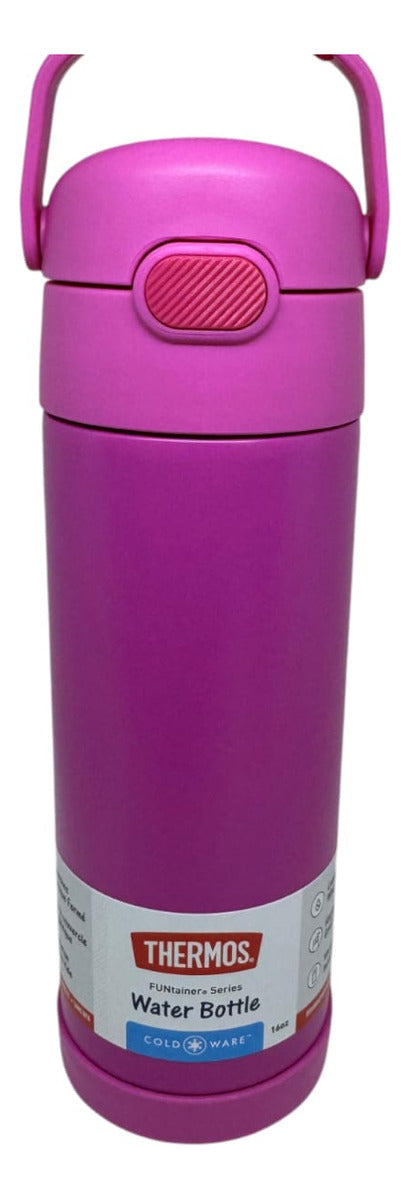 Botella Termica Thermos Funtainer 12 Horas Frio Rosa 470ml Fucsia