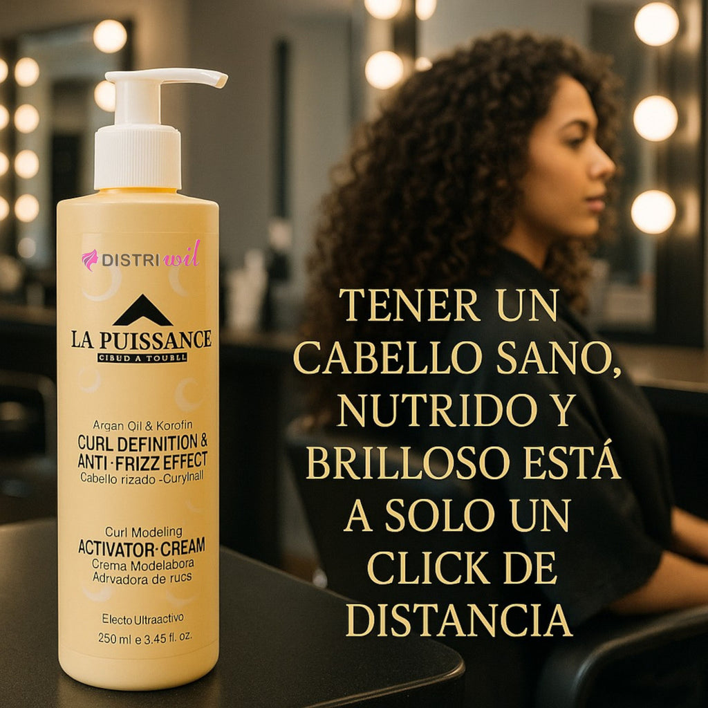 Crema Peinar Rulos Modeladora Curly La Puissance X250ml Ideal Uso Profesional Estetica Peluqueria Salon Belleza - Rulos Hidratados Brillosos Nutridos